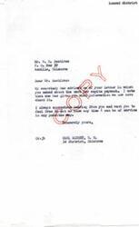 ["The first letter is a response from Congressman Carl Albert's office to Mr. W. E. Bershires, providing information about the next per capita payment for Native Americans. The second letter is a follow-up from Mr. Bershires to Congressman Albert, requesting more information about the payment and asking for a prompt response."]