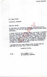 ["Mr. Edgar McGee from Wilburton, Oklahoma, wrote to Congressman Carl Albert inquiring about the next per capita payment before Christmas. The response from the Congressman's office indicated that the payment would not begin until after the first of the year. The document also mentioned that the payment process could be expedited due to updated records. The response assured Mr. McGee that the Congressman's office is available for further assistance."]