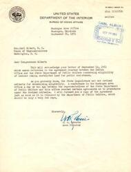 ["The document discusses the relationship between the Indian Service, the Department of Public Welfare, and other agencies in Oklahoma regarding the eligibility of Indians owning restricted land for public assistance. It mentions the legal status, tribal organization, property rights, financial assistance, education, and health services provided to Indians in the state. It also outlines the organization of the Indian Service in Oklahoma, including the different divisions and districts within each area. The document emphasizes the importance of social workers as points of contact between the Indian Service and the Department of Public Welfare."]