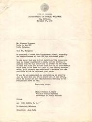 ["Mr. Simmons Thompson's Old Age Assistance grant was discontinued due to the value of his land being considered as a resource. He wrote to Congressman Albert seeking assistance to reinstate his grant. Congressman Albert's office contacted the Public Welfare Department to look into the matter. Thompson, a 76-year-old Choctaw Indian, expressed his concerns about not receiving assistance despite not having much land or assets. He sought help from Congressman Albert to address Carl Albert the issue."]