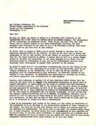 ["Jo Ann Harrison Boydston is writing to the United States Department of the Interior requesting an extension of the deadline to comply with requirements for a coal lease previously applied for by her late father. She also requests permission to begin mining with non-permissible equipment due to cost constraints. She is seeking assistance from Congressman Carl Albert to help resolve the issue."]