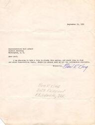 ["Ben Epting is planning a trip to Alaska and is seeking information about homesteading. He writes to Representative Carl Albert, who then contacts the Bureau of Reclamation and Bureau of Land Management to request information for Ben R. King in Fort Worth, Texas. The Bureau of Land Management sends information to Mr. King regarding homesteading in Alaska."]