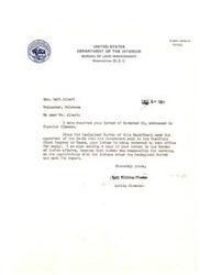 ["The document is a response to a communication from Honorable  Carl Albert regarding the appraisal of lands sold to the Sheffield Steel Company. The document is being referred to the Geological Survey and the Bureau of Indian Affairs for further information and response."]