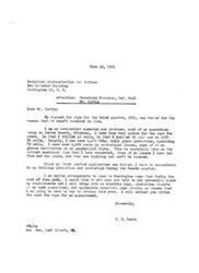 ["J.D. Lewis, an independent oil operator and producer, had his request for pipe denied for the third quarter of 1951. He plans to come to Washington to discuss Carl Albert his requirements and bring along relevant documents. He also informs Honorable  Carl Albert of his plans and asks for assistance in scheduling a meeting with Mr. Curtis."]