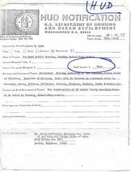 ["The United States Department of Housing and Urban Development has approved a loan for the construction of 50 single-family low-rent homes by the Housing Authority of the Comanche Indian Tribe of Oklahoma. The project will be built using the Turnkey Mutual-Help method and will be located in several counties in Oklahoma. For more information, contact Mr. Stanley Pahdopony, Chairman of the Housing Authority of the Comanche Indian Tribe."]