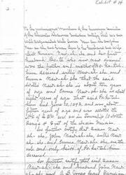["The document is a certification by the business committee of an indigenous group, stating that they are familiar with Susan and her family. It confirms the relationships between Susan, her deceased first husband Bo-the, their children Willie and Emma, and their deceased son Po-ka-tah-kum. It also states that Susan, John, Willie, and Emma are the sole heirs of Po-ka-tah-kum. Additionally, it mentions a deed signed by Susan, John, Willie, and Emma in 1900 regarding a piece of land."]