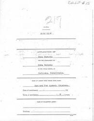 ["The document is an application for the enrollment of Emma Nawashe in the Indian School at Carlisle, Pennsylvania. It includes information about Emma's family, physical condition, and history, as well as certificates from a physician, agent, and school physician. The document also outlines laws and rules regarding the transfer of Indian children from reservations to schools, emphasizing the need for voluntary consent from parents or next of kin."]