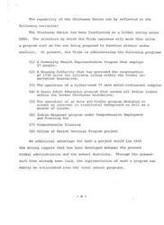 ["The Chickasaw Nation has a strong tribal structure and has successfully implemented various programs, such as community health, housing, education, arts and crafts, and employment training. The tribe also has a good relationship with local school districts, making it easy to integrate new programs into existing school programs."]
