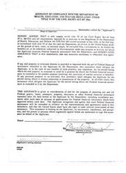 ["The Chickasaw Nation of Oklahoma agrees to comply with Title VI of the Civil Rights Act of 1964 and all regulations imposed by the Department of Health, Education, and Welfare. They assure that no person will be discriminated against based on race, color, or national origin in any program or activity receiving federal financial assistance. This assurance is binding and the United States has the right to seek enforcement."]