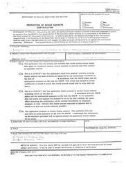 ["This form, issued by the Department of Health, Education, and Welfare, outlines the policy for the protection of human subjects involved in activities supported by grants or contracts. Institutions receiving funds must have their applications reviewed and approved by an institutional committee. The form includes sections for the title of the proposal, project director information, and certification regarding the involvement of human subjects. It must be signed by an authorized institutional official and returned to the agency requesting its completion."]