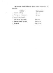["The timeline for completing various activities includes staffing, planning, gathering materials and site location, program delivery, and evaluation over a period of 12 months."]