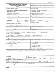 ["The Chickasaw Nation of Oklahoma is applying for federal assistance from the U.S. Office of Education for their Chickasaw Adult Education Program. The funding requested is $153,088.00 and the project will benefit 1,125+ Adult Indians for a duration of 12 months. The application was submitted on January 27, 1975 and the project is set to begin on July 1, 1975. The Governor of the Chickasaw Nation, Overton James, has certified that the data in the application is true and correct."]