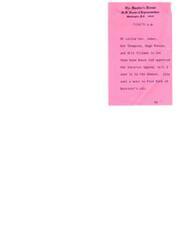 ["On 7/24/75, the Speaker of the U.S. House of Representatives informed Gov. James, Bob Thompson, Hugh Warren, and Bill Tillman that the House had approved the Interior Appropriations bill and sent it to the Senate. A note was also sent to Fred Ruth of Bartlett's office."]