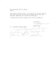 ["The letter informs the recipient of their interest and work on behalf of an Indian Hospital, and mentions that Ada has been selected by the Advisory Committee. The sender expresses appreciation for the recipient's contributions to the community. The letter is also addressed to Governor Overton James."]