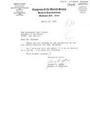 ["Congressman Sidney R. Yates received a prospectus on a new Indian hospital for Ada, Oklahoma and expressed his willingness to be helpful and keep the Speaker of the House informed."]