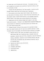 ["The document discusses a successful health program for migrants in Texas and suggests a similar program for Oklahoma Indians. It outlines the key elements of the program, including participation by various organizations, communication with the Indian community, and a list of services to be covered. The program is economically feasible and well-received by the migrants."]
