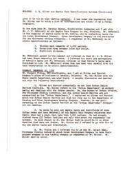 ["The document discusses a meeting with Mr. J.E. Oliver regarding septic tank specifications and discrepancies. Mr. McConnell of Ada Septic Tank Company agreed to meet the specifications and informed about supplying tanks to Mr. Cobble. A meeting was also held with Oliver and Parrish Company where it was concluded that they do not understand Indian Health Service functions. Mr. Oliver wanted to pull out septic tanks and drain fields of Indian homes and have McConnell reimburse families with small tanks. It was suggested for Mr. Oliver to talk to Mr. Leland Keel of Chickasaw Housing Authority to stop Aztec Development Company's project."]