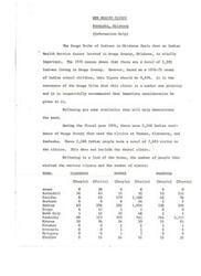 ["The Osage Tribe of Indians in Oklahoma believes that an Indian Health Service Center in Osage County is crucial, as the number of Indians living in the area is higher than previously reported. In 1974, 2,268 Indian residents visited clinics in Pawnee, Claremore, and Pawhuska a total of 7,683 times. The statistics provided show the number of people and visits to clinics in different towns in Osage County. The Osage Tribe recommends immediate consideration for establishing a health clinic in the area."]