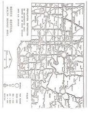 ["The document lists various locations in the North Central Health Service Area, with population distribution information and elevation levels noted. The information seems to be related to a map or chart from the 1970 U.S. Census."]