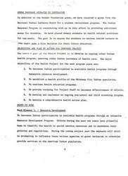 ["The contractor has received grants for a student recruitment program and has placed students in health-related positions. The Health Project aims to develop an urban Indian health program, increase Indian participation in health programs, establish a health profile of the Oklahoma City Indian population, continue health education programs, provide training for project staff, implement a pre-school and child screening program, and develop a comprehensive health action plan. The scope of work includes resource development to increase Indian participation in health programs."]