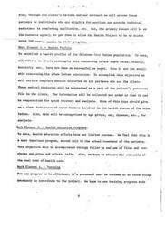 ["The document outlines the goals and strategies of a health project aimed at improving the health profile of the Oklahoma City Indian population. The project includes screening eligible individuals for services, collecting medical histories, providing health education programs, and training personnel. The focus is on gathering data, educating the community about health care costs, and improving health outcomes for urban Indians."]