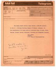 ["The Indian Health Service awarded a $138,900 contract to the H. L. Williams Drilling Company for the installation of 40 water wells in various counties. The contract was announced by Carl Albert, Speaker of the U.S. House of Representatives, and sent to media outlets on September 22, 1975."]