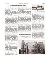 ["The document discusses the history of the Seminole tribe, including their conflicts with the United States government and the Creeks, their treatment as slaves, and their forced removal from their homeland. It also mentions the development of the Seminole Nation and their plans for economic and cultural growth. The document highlights the resilience of the Seminole people in the face of adversity and their efforts to build a strong nation."]