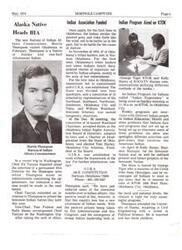 ["The document discusses the establishment of the Oklahoma Indian Rights Association (O.I.R.A.) and the airing of an Indian program called \"Indian Experience\" on KTOK. It also mentions the visit of Morris Thompson, the new Bureau of Indian Affairs Commissioner, to Oklahoma and the formation of a committee to address Carl Albert injustices faced by Indian citizens. The document highlights the positive progress Carl Albert being made in Indian affairs and the efforts being made to address Carl Albert Indian needs at both the local and national levels."]