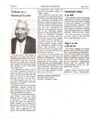 ["Reverend  Pete Miller, a spiritual leader of the Seminole Nation, is known for his knowledge of traditional treatments and practices. He is organizing a Communications Seminar for the Seminole Junior College. Changes are being made to the JOM State Plan, including duties and qualifications for Teacher Aides. Reverend  Miller has led an interesting life and has a great zest for life. He served in the U.S. Army and has three children."]