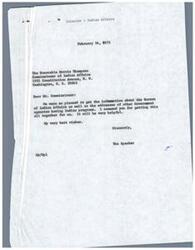 ["The Speaker expresses gratitude for receiving information about the Bureau of Indian Affairs and other government agencies with Indian programs. The Bureau of Indian Affairs provides contact information for inquiries and other federal agencies with Indian responsibilities. The Commissioner of Indian Affairs looks forward to working with the 94th Congress for the betterment of American Indian people."]