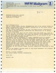 ["The All Indian Pueblo Council is disappointed in the composition of the Indian Policy Review Board and its lack of representation for Indians in New Mexico and the Southwest. They are advocating for the appointment of Mr. Wendell Chino to the board, as they believe he would better represent their interests. They emphasize the importance of having representation from tribes in the Southwest due to the unique issues they face. They are strongly urging Representative Carl Albert to support Chino's appointment to the board."]