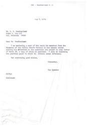 ["The document includes correspondence between the Speaker of the House of Representatives and Mr. G.C. Southerland regarding Indian health services and the unique relationship between Indian tribes and the Federal government. It discusses the legal-historical basis for the special treatment of Indians, as well as their eligibility for both special Federal Indian programs and general Federal programs. The Speaker's office also provides a Supreme Court opinion on Indian employment preference for Mr. Southerland's reference."]
