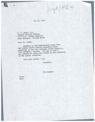 ["The document includes a letter from Dr. Henke expressing concern about nurse positions at the Fort Defiance Indian Hospital, as well as responses from the Indian Health Service and the Speaker of the House of Representatives. Dr. Henke highlights the nursing shortage and lack of funds to hire personnel, resulting in frustration and inadequate care for patients. The Indian Health Service acknowledges the issue and states they are working to provide quality health care within budget constraints. The Speaker's office assures continued interest in improving the quality of life for American Indians."]
