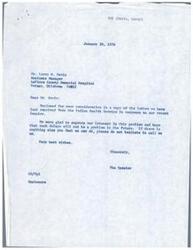 ["The LeFlore County Memorial Hospital is facing delays and inefficiencies in obtaining approved billing forms from the Talihina Indian Hospital. Congressman Carl Albert has been contacted for assistance, and the Indian Health Service has acknowledged the issue and is working to resolve it. The hospital is seeking help to address the ongoing problem and ensure timely processing of necessary documents."]