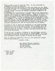 ["The document discusses the issue of appointing a Choctaw Chief by any person when the term of office expires, stating that there is no law for this practice and that the American citizens should have the right to select a chief in any manner they see fit. The author requests assistance from the Oklahoma delegation to address this issue and emphasizes the desire to be treated with respect and as intelligent people capable of knowing what they want. The author also mentions sending assistance to foreign nations for free elections and asks for similar assistance for the Choctaw people."]