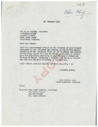 ["The document is a letter from Carl Albert, M.C. to Mr. B. Wright, President of the Pittsburg County Choctaw Council, acknowledging receipt of their Memorial requesting democratic selection of the Principal Chief of the Choctaws and asking for the appointment of a recognized Choctaw by blood. Albert expresses willingness to cooperate with the Council on Resolutions."]