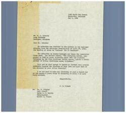 ["The letter is inquiring about an article in the McAlester News-Capital regarding living conditions among tribesmen, based on a survey completed by state historian Angie Debo in 1949 and released by the Five Civilized Tribes Agency. The sender, J.B. Wright, wants confirmation that the article accurately reflects Debo's findings and was recently released by the recipient's office. The sender expresses a desire to withhold criticism until further information is received."]