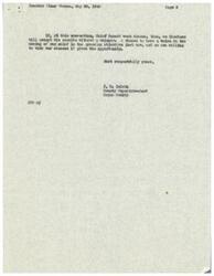 ["Senator Elmer Thomas received a letter from J.H. Bolvin, expressing the Choctaw's willingness to accept Chief Durant if chosen at the convention and emphasizing the importance of having a voice in the naming of their chief. Bolvin, a County Superintendent, signed the letter."]