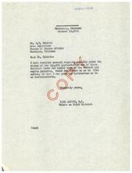 ["The Choctaw Chief is inquiring about the status of a $45,000 appropriation for per capita payments out of lease district funds. He is asking the Bureau of Indian Affairs Area Supervisor for information to pass on to correspondents."]
