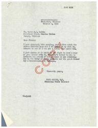 ["The letter is from Carl Albert to Principal Chief Hazy Belvin regarding the Andrew Christic case. Albert is discussing taking action with Mr. Roberts to put pressure on Christic. He is considering sending a copy of Belvin's letter to indicate the pressure they are receiving due to delayed payments and the demand for a housecleaning in Muscogee."]