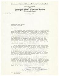 ["The document discusses the frustration of two Choctaw Indians with delays in receiving their funds from the Muskogee Office. The Principal Chief, Harry J. W. Belvin, expresses his concern and seeks help from Congressman Carl Albert to address the issue and improve the behavior of agency officials. Belvin suggests a campaign to clean house in the Muskogee Area Office."]