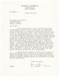 ["In a letter dated October 20, 1952, attorney W. F. Semple advises Mr. Harry J. W. Belvin, Principal Chief of the Choctaw Nation, not to introduce a resolution asking for the removal of certain individuals at that time. Semple believes that Belvin's appointment will still be made and suggests waiting to see how things progress before taking any action against the individuals in question. Semple advises Belvin to focus on getting the Department to proceed with his appointment rather than starting a conflict with local officials."]