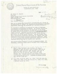 ["The document is a letter requesting the United States Civil Service Commission to consider changing the definition of \"Indian\" for the purpose of implementing a preference in employment for Indians. The current definition is based on a quarter-degree standard, but there is a discrepancy with the statutory definition established by the Indian Reorganization Act. The document argues that the current definition deprives some individuals of their rights conferred by law, and proposes a modified definition that aligns with the Act."]