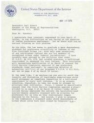 ["The Secretary of the Interior is addressing a letter to the Speaker of the House of Representatives regarding the issue of Indian preference employment. The Secretary plans to propose changes to the preference eligibility requirements for Indians of the Five Civilized Tribes to align with legal standards, while also considering the impact on current Bureau employees and providing a temporary solution for descendants of closed tribes. The Secretary acknowledges the complexity of the issue and seeks approval from the Civil Service Commission for the proposed changes."]