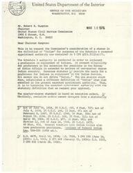 ["The document requests a change in the definition of \"Indian\" for the purpose of employment preference in the Bureau of Indian Affairs. It discusses the statutory basis for the preference, the need to harmonize the definition with existing laws, and the historical context of the Indian Reorganization Act. The document asks for modification of the current regulation to include descendants of recognized tribes and individuals with a certain degree of Indian ancestry."]