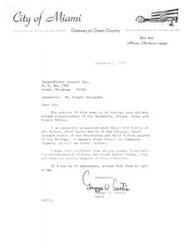 ["The Mayor of Miami, Oklahoma expresses support for the efforts to reinstate the Wyandotte, Ottawa, Modoc, and Peoria Tribes. He is acquainted with the tribal leaders and offers his assistance in pursuing legislation for reinstatement. The Mayor assures the Inter-Tribal Council Inc. of the community's support in this endeavor."]