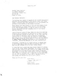 ["The document is written to Senator Dewey Bartlett regarding legislation for the reinstatement of the Peoria, Modoc, and Ottawa tribes. The writer expresses the importance of this legislation for tribal members who have struggled with their identity and education costs. The writer believes that the government should recognize and support the tribes as Indian people."]