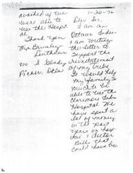 ["The author is writing a letter to support the reinstatement of their tribe at a hospital in Claremore, Oklahoma, as they have spent a lot of money on hospital and doctor bills in the past. They believe that being able to use the hospital would greatly benefit their family."]