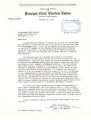 ["The document is a request for funds for stenographic help for the Choctaw Tribe, which were cut unjustly. The writer believes the officials are trying to punish him for not convincing the Choctaw people to vote to discontinue the Chief's office. He plans to come to Washington to enlist aid in getting the funds restored."]
