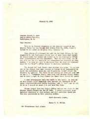 ["Harry J. W. Belvin is writing to Senator Robert S. Kerr requesting the restoration of funds for clerical hire in the Choctaw Tribe's budget for the fiscal year ending June 30, 1953. Belvin explains that the funds come from Choctaw Tribal funds, not government funds, and emphasizes the need for stenographic help to manage the pile of letters and documents related to Choctaw Tribal business. Belvin asks Senator Kerr to insist that the Indian Office restore the funds and thanks him in advance for his assistance."]
